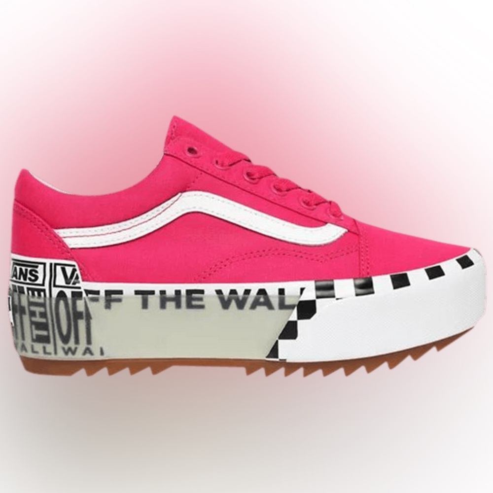 VANS OLD SKOOL STACKED LOGO STACK, CABARET, SIZE 9 WOMENS - Picture 2 of 15
